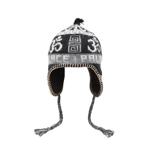 Om Peruvian Beanie Black