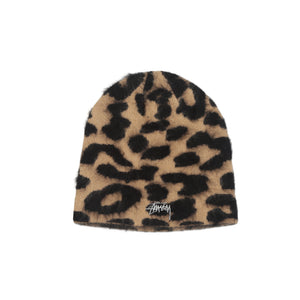 Cashmere Leopard Skullcap - Caramel