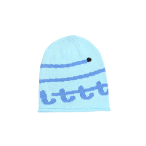 Knit Swirl Beanie - Blue