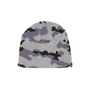Embroidered Logo Skully Beanie - Blue Camo
