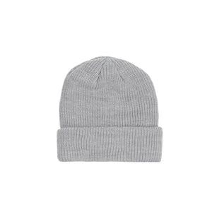 Basic Cuff Beanie - Heather Grey