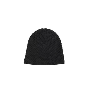 Textured Knit Skullcap - Black