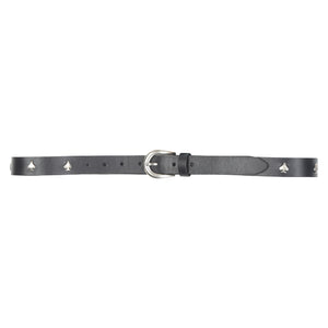Spade Emblem Belt - Olive Suede