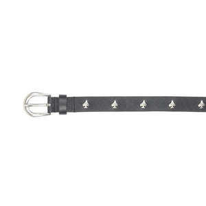Spade Emblem Belt - Olive Suede