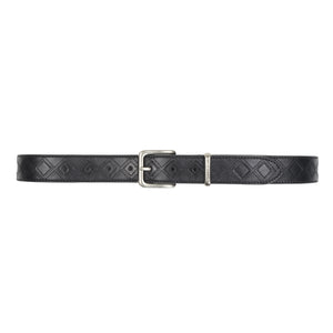 Leather Argyle Belt - Onyx