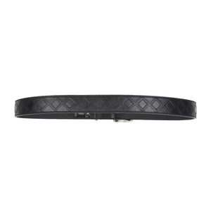 Leather Argyle Belt - Onyx