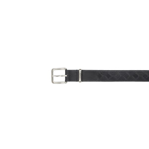 Leather Argyle Belt - Onyx