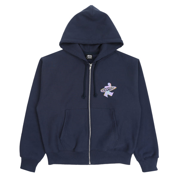 Dot Surf Zip Hood - Navy