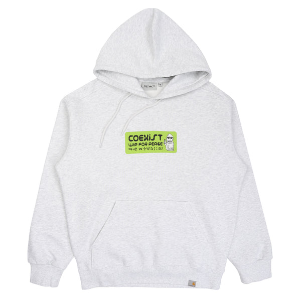 Hooded Bumper Sticker Sweat-Ash Heather