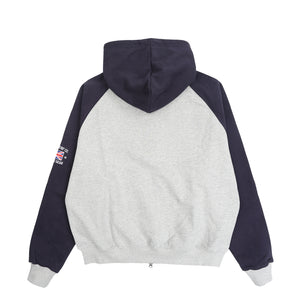 Jersey Raglan Zip YP Hoodie - Grey