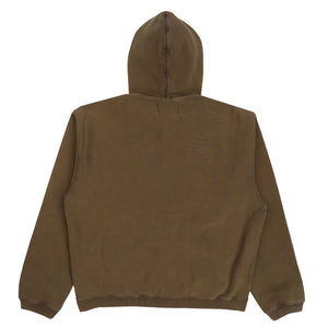 Faded Graphic Zip Hood - Olive