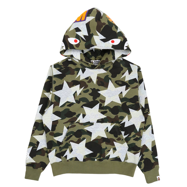 Sta Over Print 1st Camo Shark Crop - Green