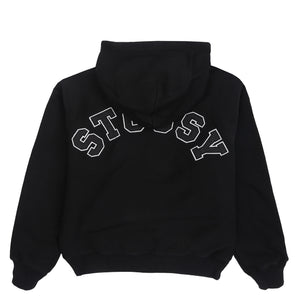 Double Faced Zip Hood - Black