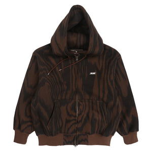 Thermal Bonded Zip Hood Woodprint
