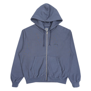 Lightweight Terry Zip Hoodie - Blue