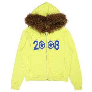 8Cube Fur Zip Up - Neon