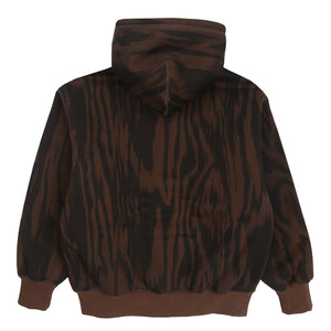 Thermal Bonded Zip Hood Woodprint