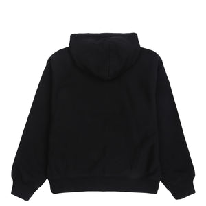 Plaid Lined Zip Hood - Black
