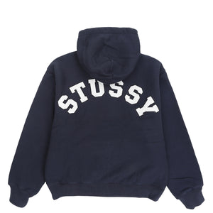 Double Faced Zip Hood - Navy