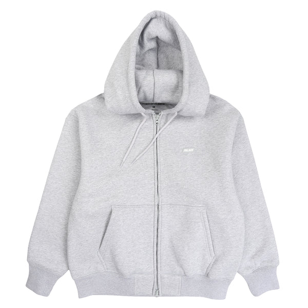 Thermal Bonded Zip Hood Grey Marl