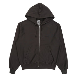 Lightweight Terry Zip Hoodie - Black