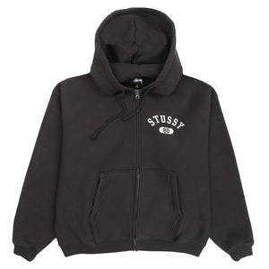 Varsity Zip Hood - Washed Black
