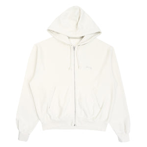 Lightweight Terry Zip Hoodie - Stone