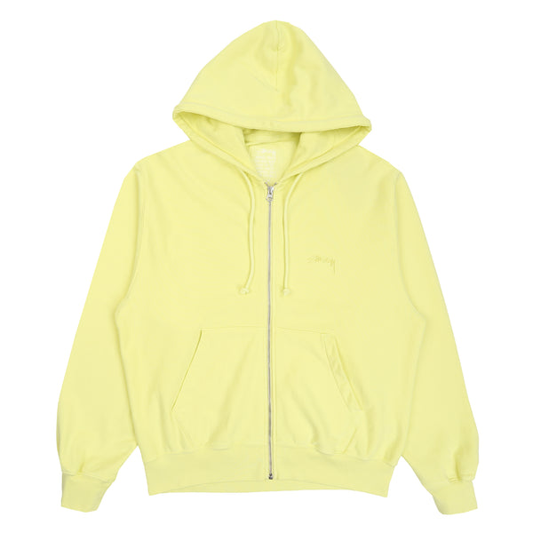 Lightweight Terry Zip Hoodie - Yellow