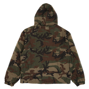Layered Mesh Hooded Jacket - Woodland Camo