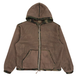 Layered Mesh Hooded Jacket - Woodland Camo