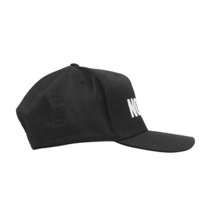 No Brain 6 Panel Snapback - Black