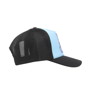 Kitty Rhinestone Trucker - Black