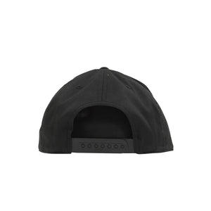 No Brain 6 Panel Snapback - Black