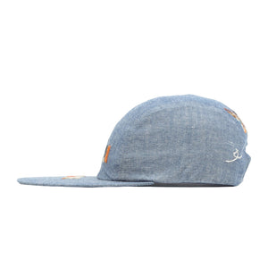 4 Panel Chambray Cap - Blue