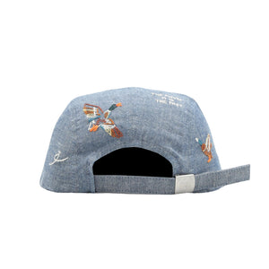 4 Panel Chambray Cap - Blue