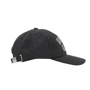 6 Panel Nylon Cap - Black