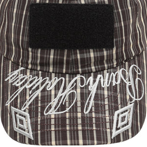 Check Hazard Cap - Beige/Dark Brown
