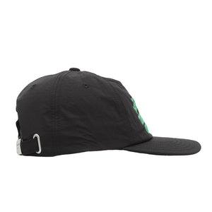 5 Panel Nylon Cap - Black