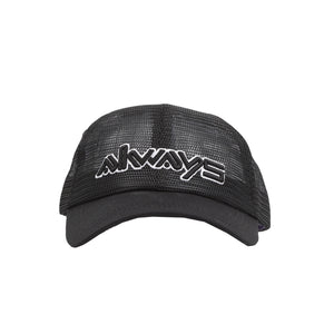 6 Panel Always Quirky Mesh Cap - Black