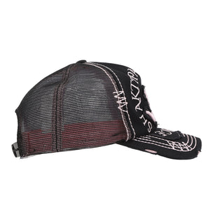 Om Distressed Trucker - Black