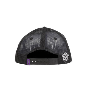 6 Panel Always Quirky Mesh Cap - Black
