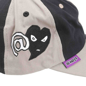 Mixed 6 Panel Hat - Grey/Black