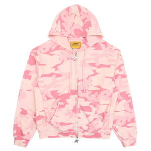 C-Star Double Zip Thermal Hoodie - Pink