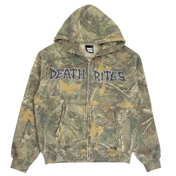 Script Zip Hooded Sweater - Tree Camo