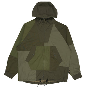 Cotton Nylon Multi Fabrics Jacket  - Khaki