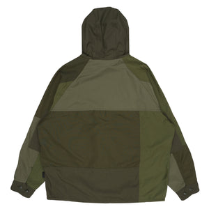 Cotton Nylon Multi Fabrics Jacket  - Khaki