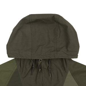 Cotton Nylon Multi Fabrics Jacket  - Khaki