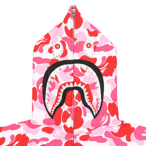 W' ABC Camo Glitter Shark Cropped Zip - Pink