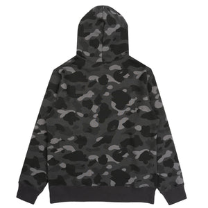 Color Camo Bape Pullover Hoodie - Black