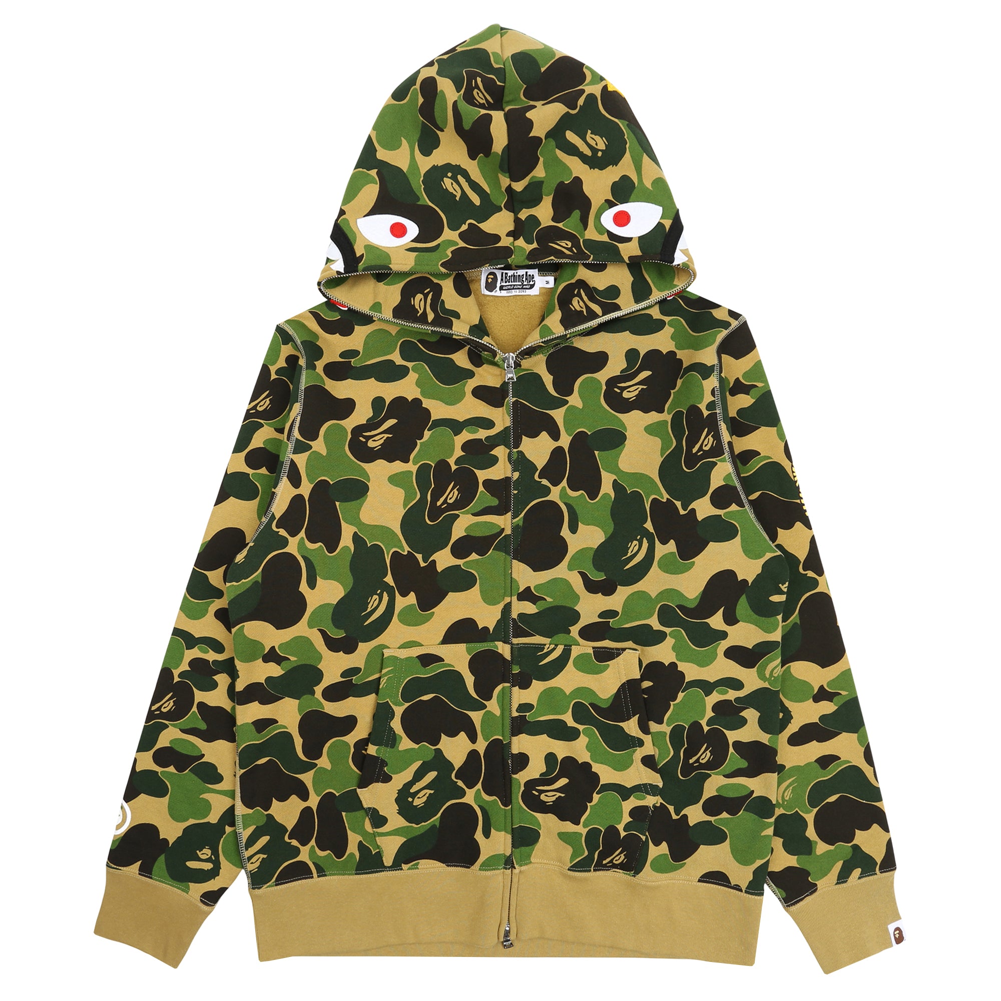 ABC CAMO SHARK ZIP HOODIE 140 グリーン ABC Camo 2nd Shark Zip Hoodie - Green – Supply Store